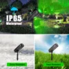 4PCS Solar LED Light Outdoor Solar Wall Light IP65 Green Garden Light Solar Spotlights Solar Uplights for Trees Pathway Yard 5