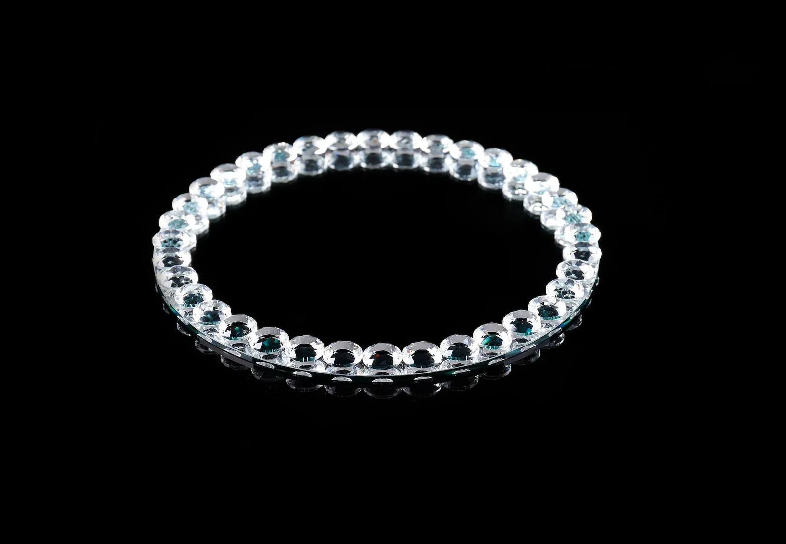 13&Prime; Mirror acrylic Charger Plates with Crystal Rim senyu2862