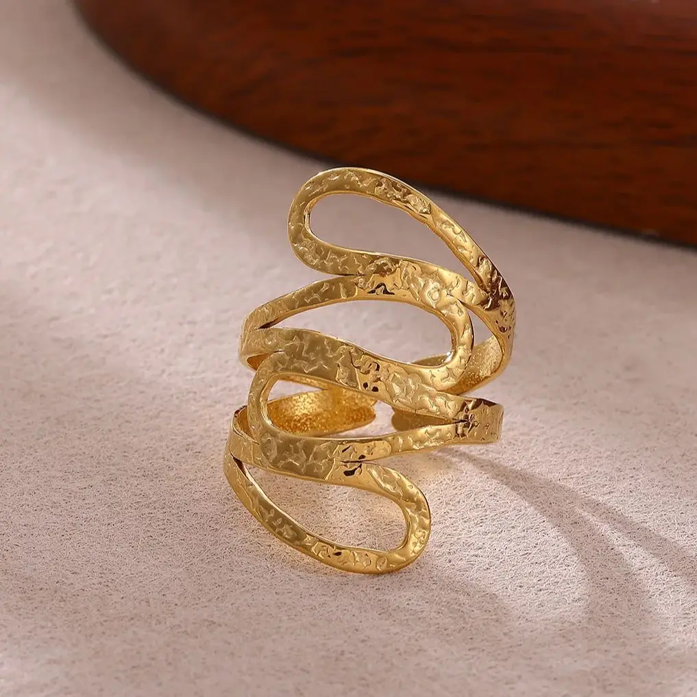 Women Gold Stainless Steel Adjustable