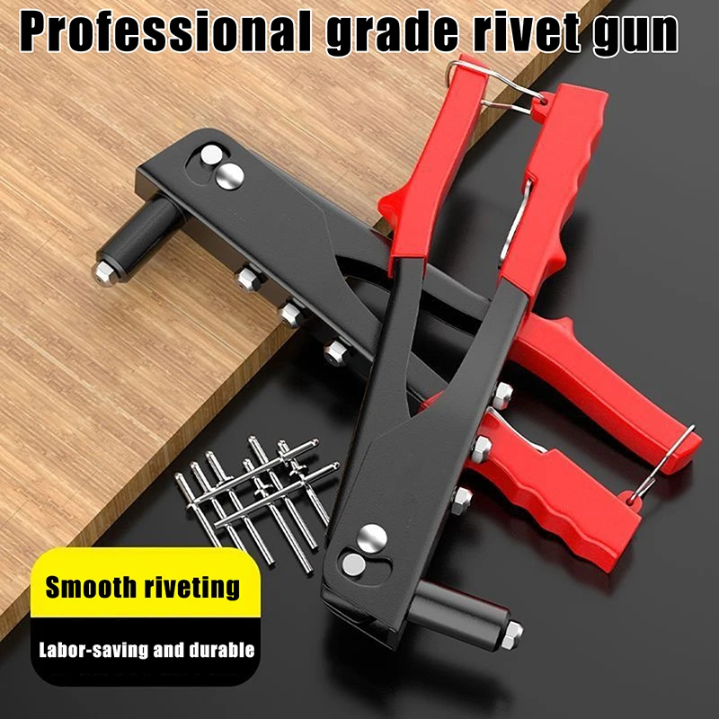 Plastic + Metal Heavy Duty Riveter Set 1Set Pop Rivet Gun And 150Pcs Blind Rivets Assortment Kit Hand Tools Rivet Nut Tool