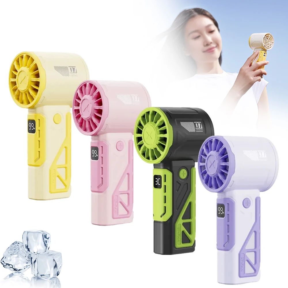 

USB Mini Handheld Fan Cooler Portable Small Charging Fan Mini Silent Charging Desk Dormitory Office Student Gifts Long Enduranc