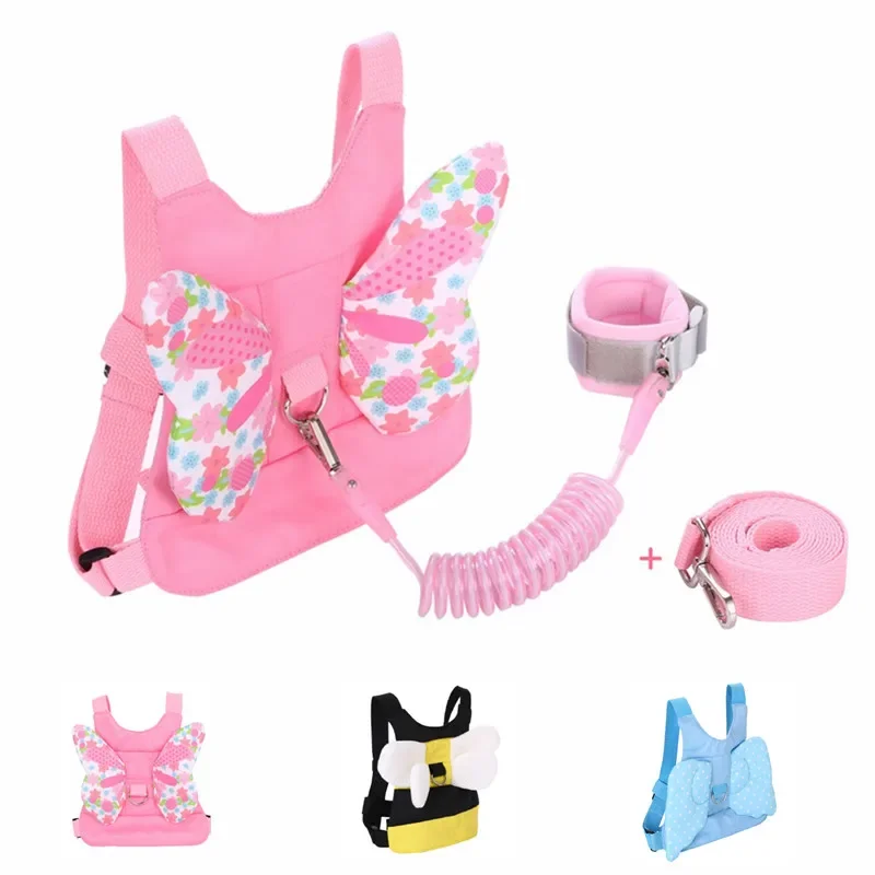 Fashion Anti Lost Wrist Band Kids Leash Backpack Wristlet Soft Children's Walker Toddler Bracelet Baby Safety Walk Belt Rope baby harness baby loss prevention bracelet safety wristbands bracelets