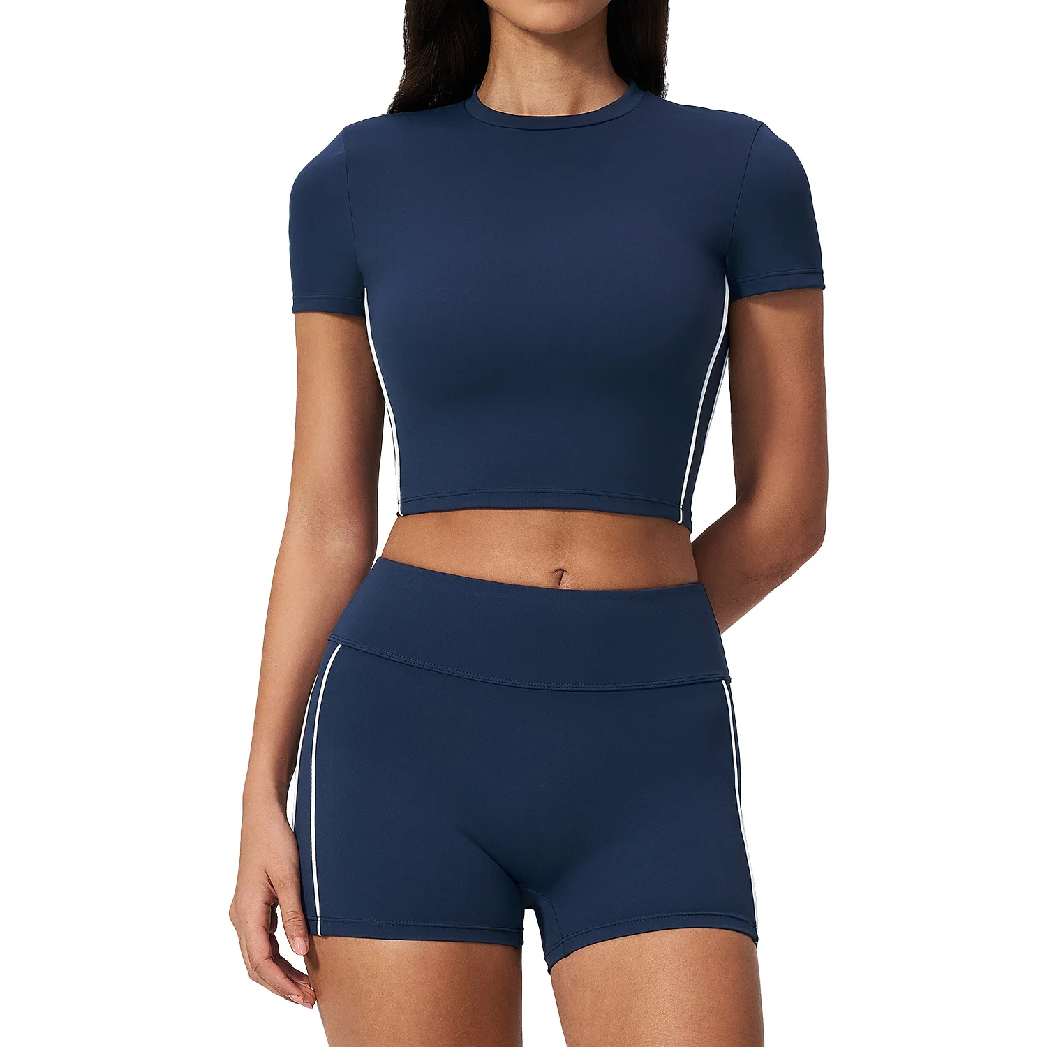 Yoga Sport Outfit For Woman Fitness Women's Two Pieces Short Pant Sets Suits Tracksuit Sportswear Woman Gym Yoga Workout Clothes 2