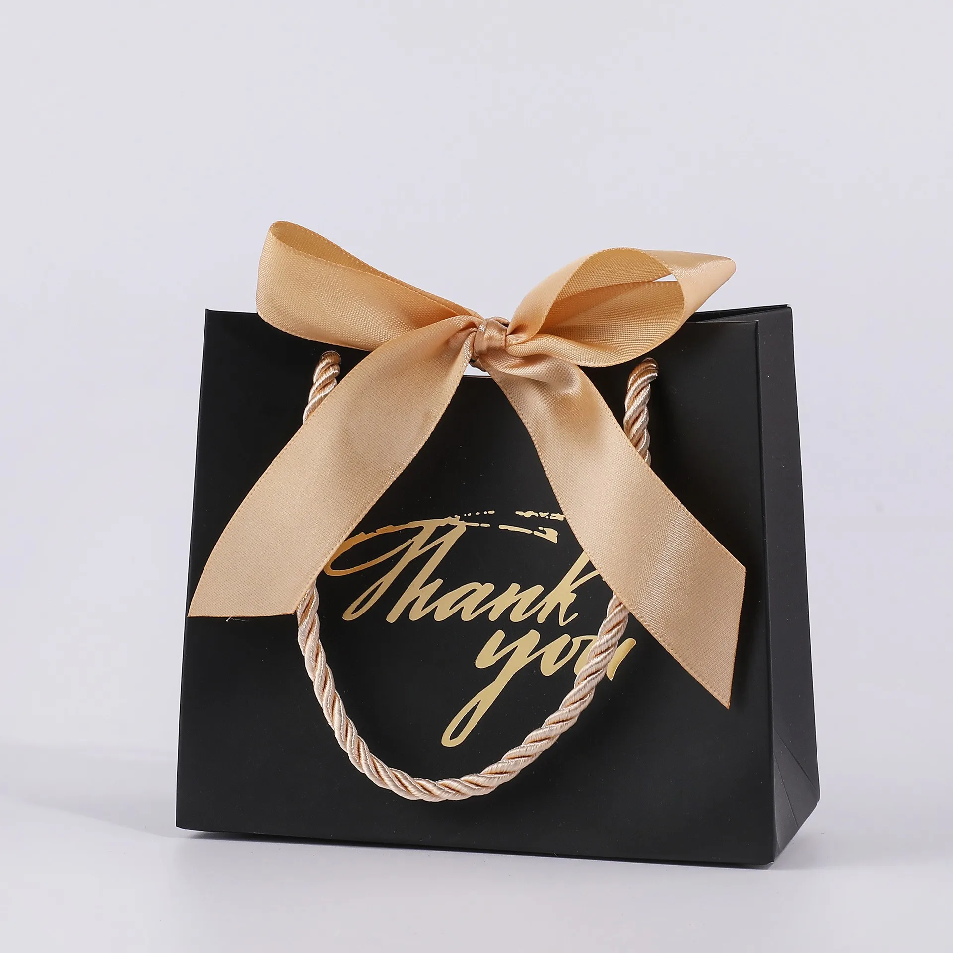 10 Stück rosa Dankeschön-Geschenktüten – wiederverwendbare und langlebige Papiertüten mit stilvollen Griffen – perfekt für Geburtstags- und Hochzeitsgeschenke – Detail 1