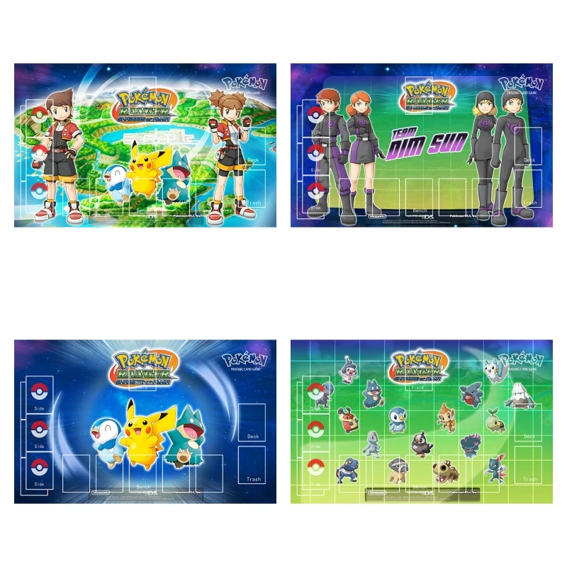 

PTCG Pokemon Battle Plate Game Tablecloth Duel Mat Pikachu Gonbe Animation Characters Classics Anime Collection Cards Toy