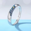 2xMatching Promise Unique Finger Rings Romantics VanGogh Starry Couple Engagement Rings Friendship Jewelry Women 97QE 4