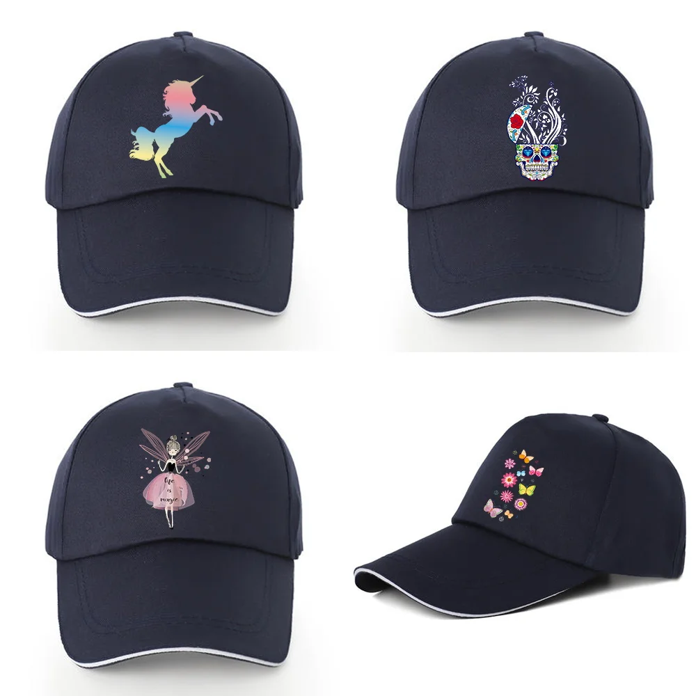 

Unisex Baseball Caps Summer UV-proof Visors Hats All-Match Breathable Dad Cap Adjustable Pure Cotton Back Buckle Hat Color Print