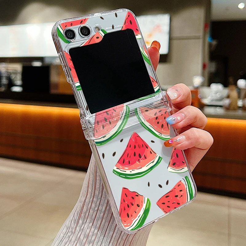 Cherry Watermelon Print Hard Folding Case
