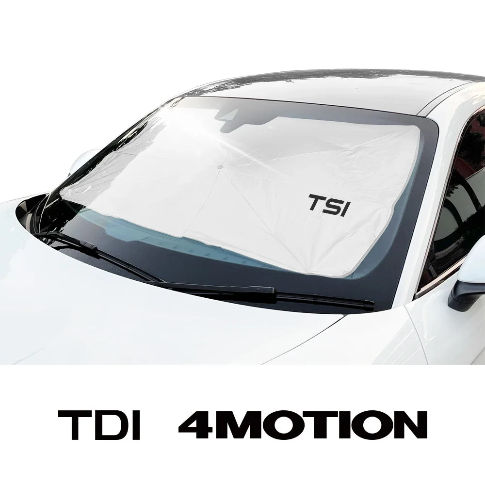 자동차 햇빛가리개 우산, VW 폭스바겐 TSI TDI 4 모션 프론트 윈도우 차양 우산, 앞유리 차양, 자동차 액세서리