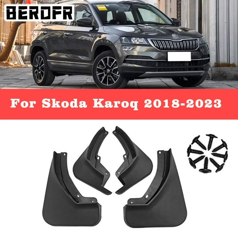

Брызговики от грязи, брызговики, передние и задние 4 шт. для Skoda Karoq 2018 2019 2020 2021 2022 2023, 4 шт., Новинка