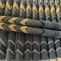 13pcs Standard Plus 4 Golf Grip Rubber 13pcs Midsize Golf Grips CottonYarn Golf Club Grips Iron and Wood Universal Golden 1