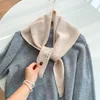 British Korean Triangle Scarf  Niche Wool  Triangular Scarf Women Headscarf Knitted Scarf Multi-functional Warm Knitted Scarf 4