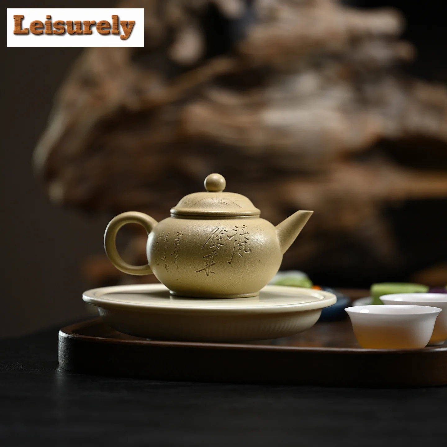 200ml Yixing Purple Clay Teapots Handmade Level Pot Raw Ore Motoyama Green Mud Tea Maker Kettle With Infuser Zisha Tea Set Craft