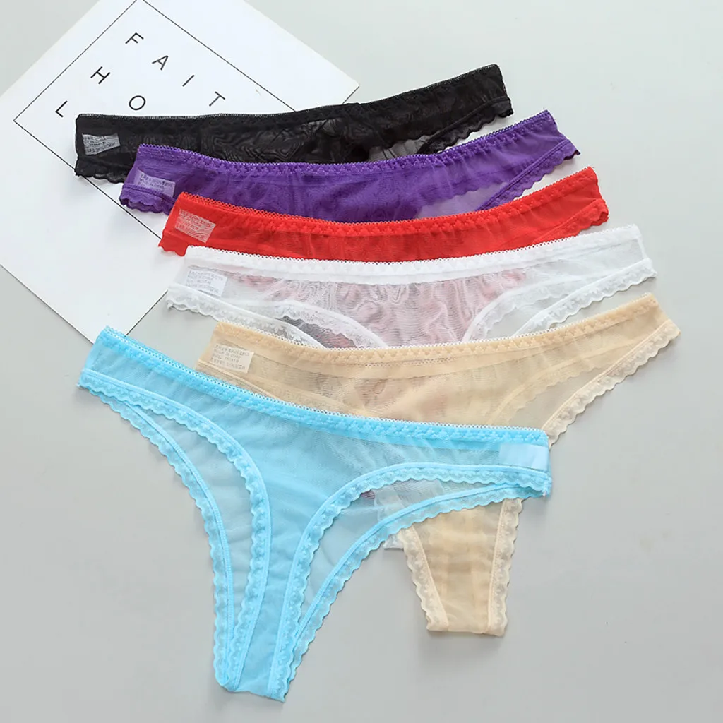 

Sexy Mesh Thongs for Women Low Rise Waist G-String Female Transparent Panties T-Back Girl Intimate Breathable Underwear Lingerie