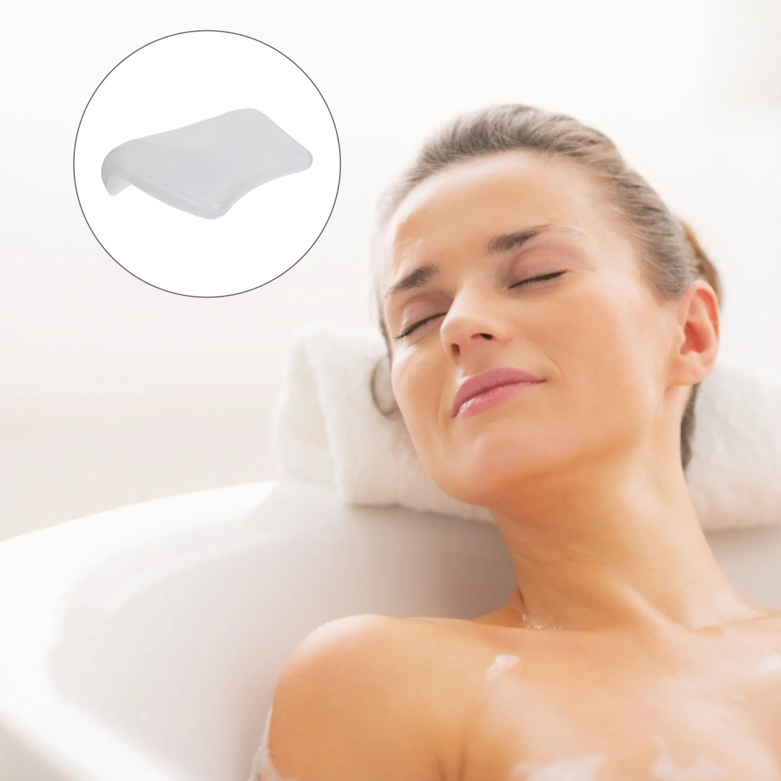 

Bathtub Pillow for Supple Aldult Pillows Practical Pu Bathroom Accessory Headrest Bathing Strong Suction Cup