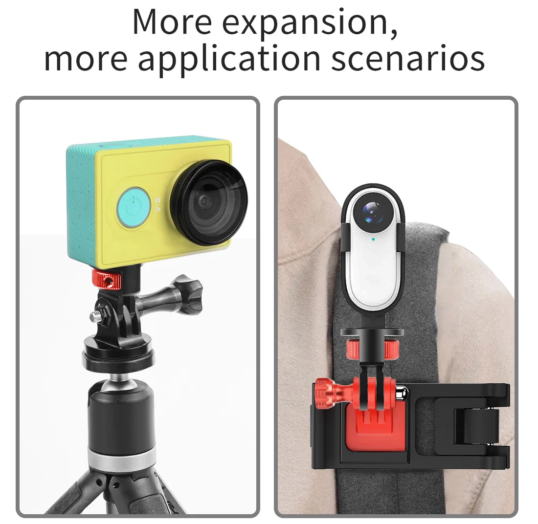 For insta360 X5 Metal Mini Tripod Convert Mount 1/4" Screw Quick-Release Base fo