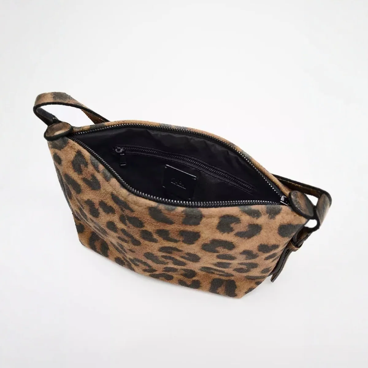 NEW Frosted Vintage Leopard print Women's Bag Shoulder Bag Solid Color Simple Casual Commuter Bags Autumn Retro 2024 Hot Selling