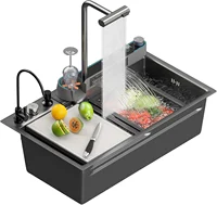 Waterfall Kitchen Sink Pull Out Waterfall Water Tap Smart Kitchen Sink Multifunction Kitchen Faucets Novel Kitchen Accessorie 1