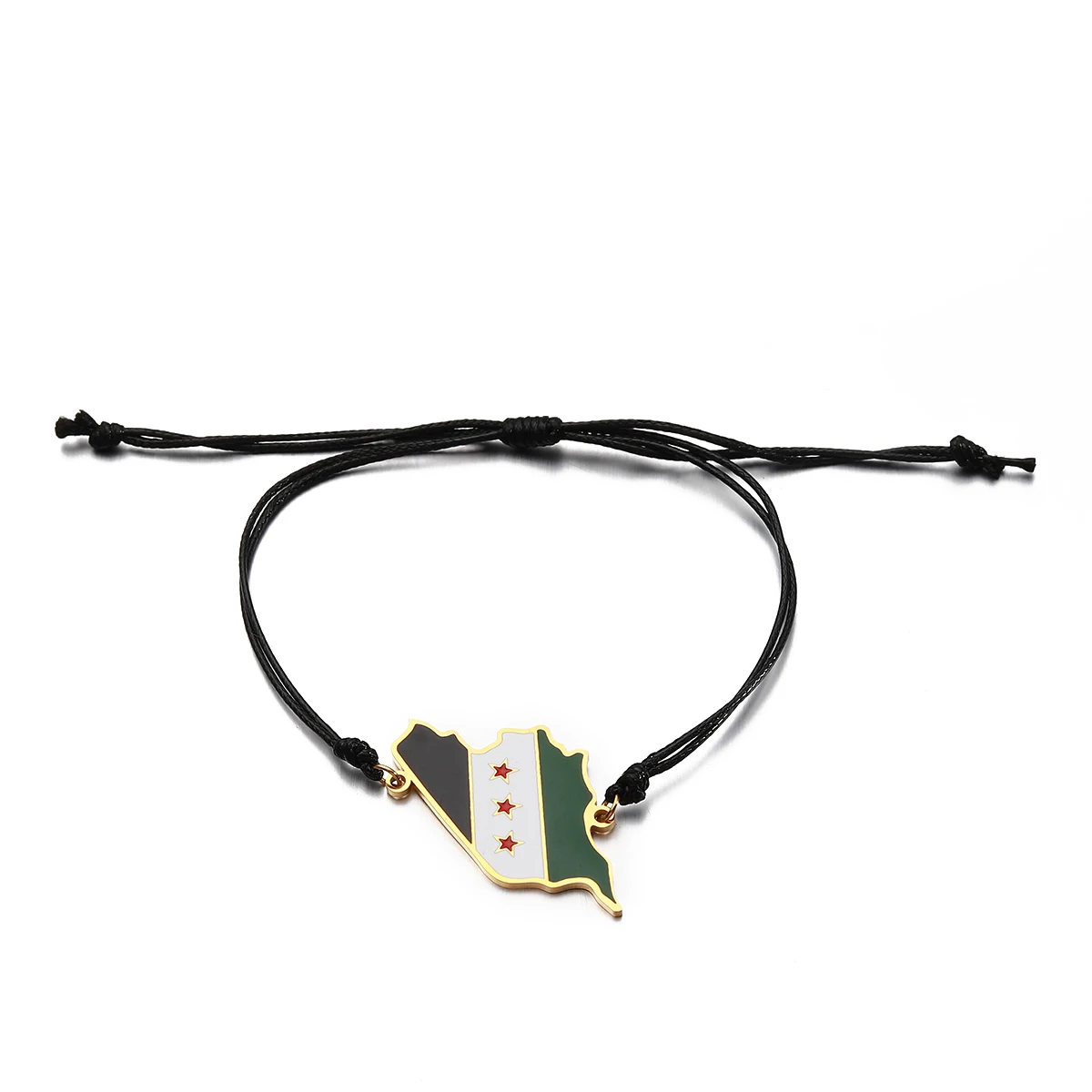 Syria Map Flag Charms Bracelet Rope Chain Jewelry bangle bracelet chain bracelet