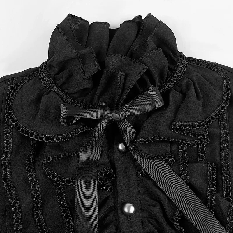 Medieval Ruffled Shirts for Men Renaissiance Steampunk Vintage Gothic Blouse Halloween Party Vampire Prince Poet Cosplay Costume
