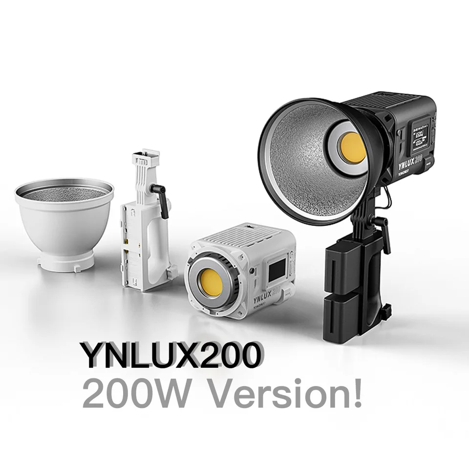 YONGNUO YN LUX200 撮影用LEDライト アダプタ付き 200W Yongnuo Lux200 Ynlux200 200w 2700k-6500k Bowens Mount