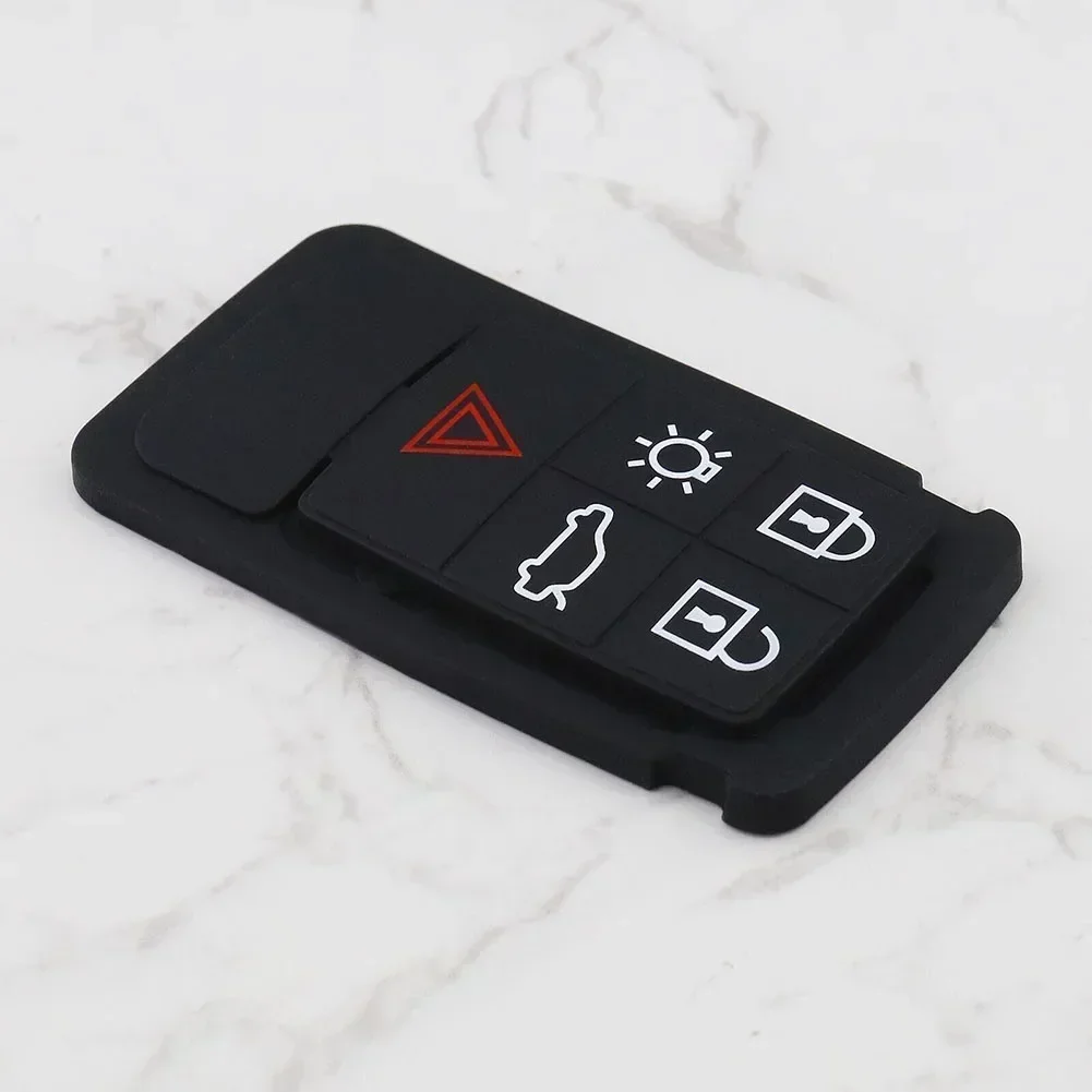 5 Button Rubber Remote Car Key Fob Case Pad For Volvo XC60 XC70 V70 S60 S80 Car Key Cover Pad Soft Wear-resistant Durable