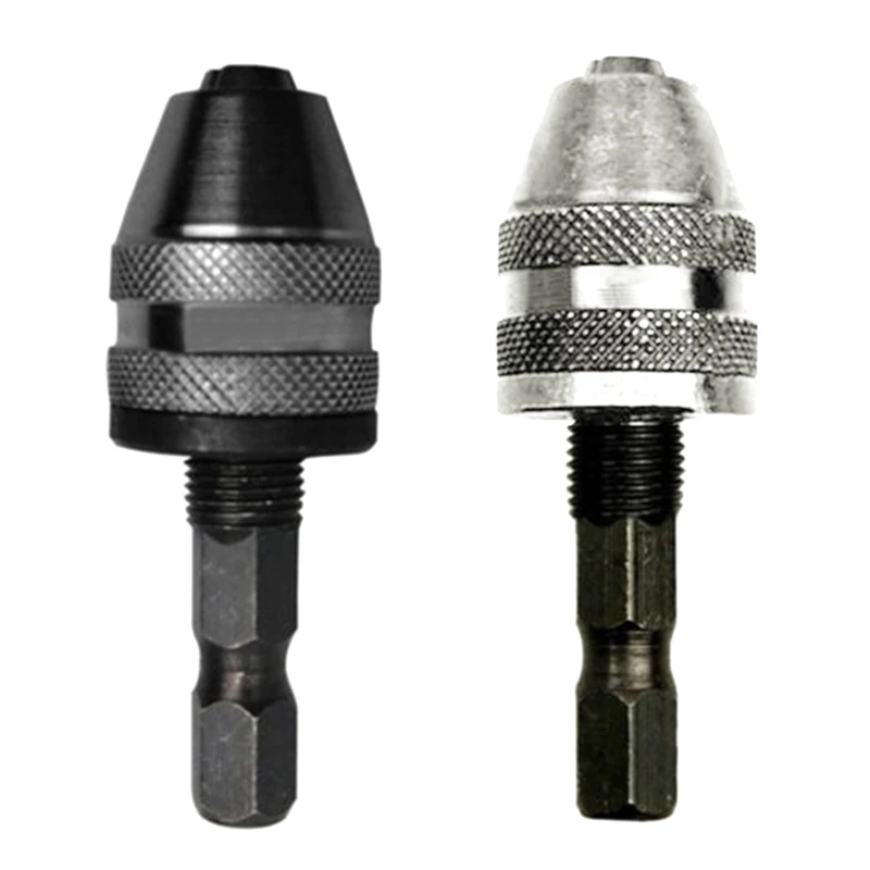

Зажимной патрон Hexdrill, безключевой ударный адаптер для отвертки, патрон для электродвигателя, шестигранный, 0,3-8 мм