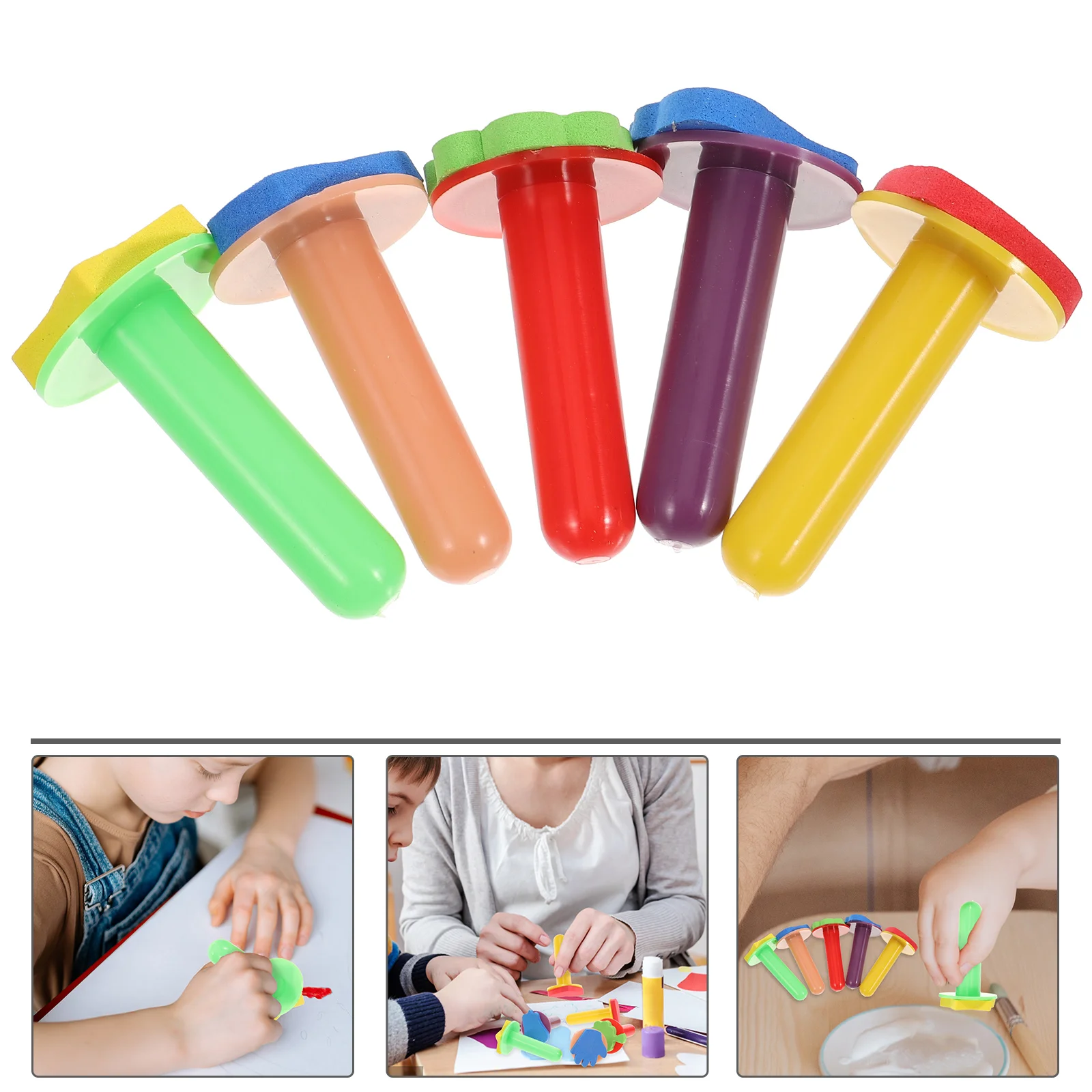 

Kid Sponge Paint Brush Painting Sponges Painting Stamper Drawing Sponge Stamper Art Supplies Gifts for Kids Toddlers Random