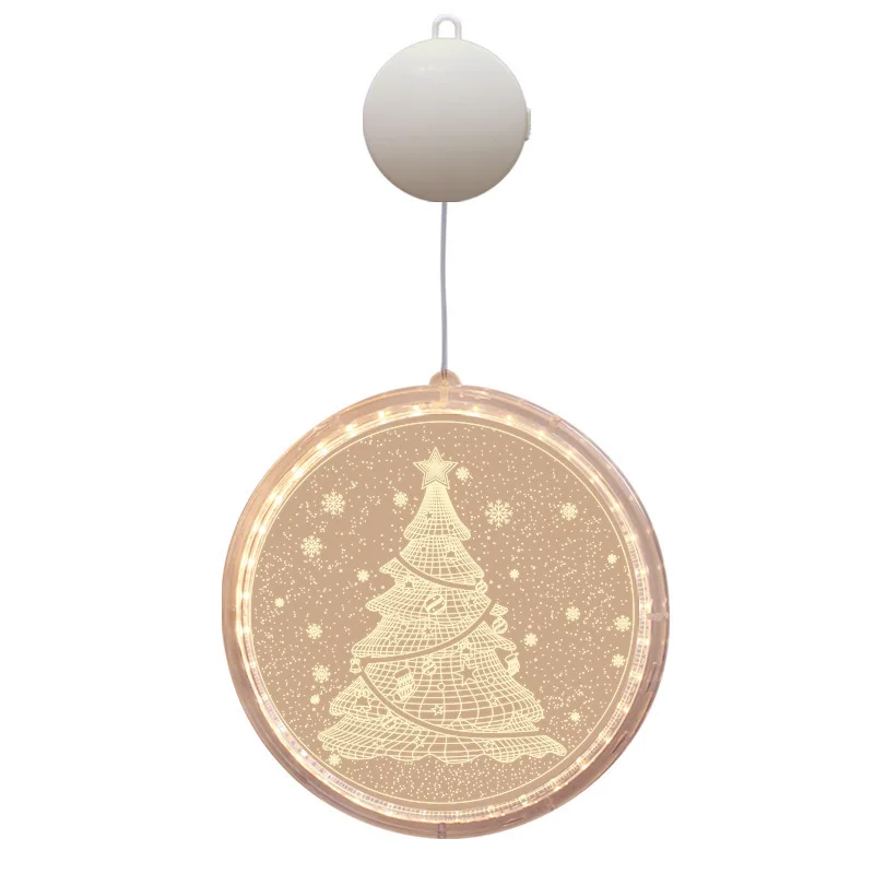 ZHHGOO Luci Natale Tenda Da Finestra, 3 Luci Natalizie A Batteria, Luci Stringa Di Natales Con Stella, Luci Ventosa Natale, Luci Di Natales A Led ​Luce A Sospensione Per Decorazione Finestra