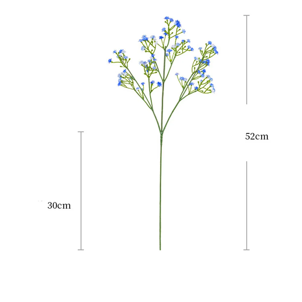 52cm 90 Heads White Babies Breath Artificial Gypsophila Flowers Bouquets Home Garden Wedding Birthday Decoration Fake Flower artificial gypsophila plants
