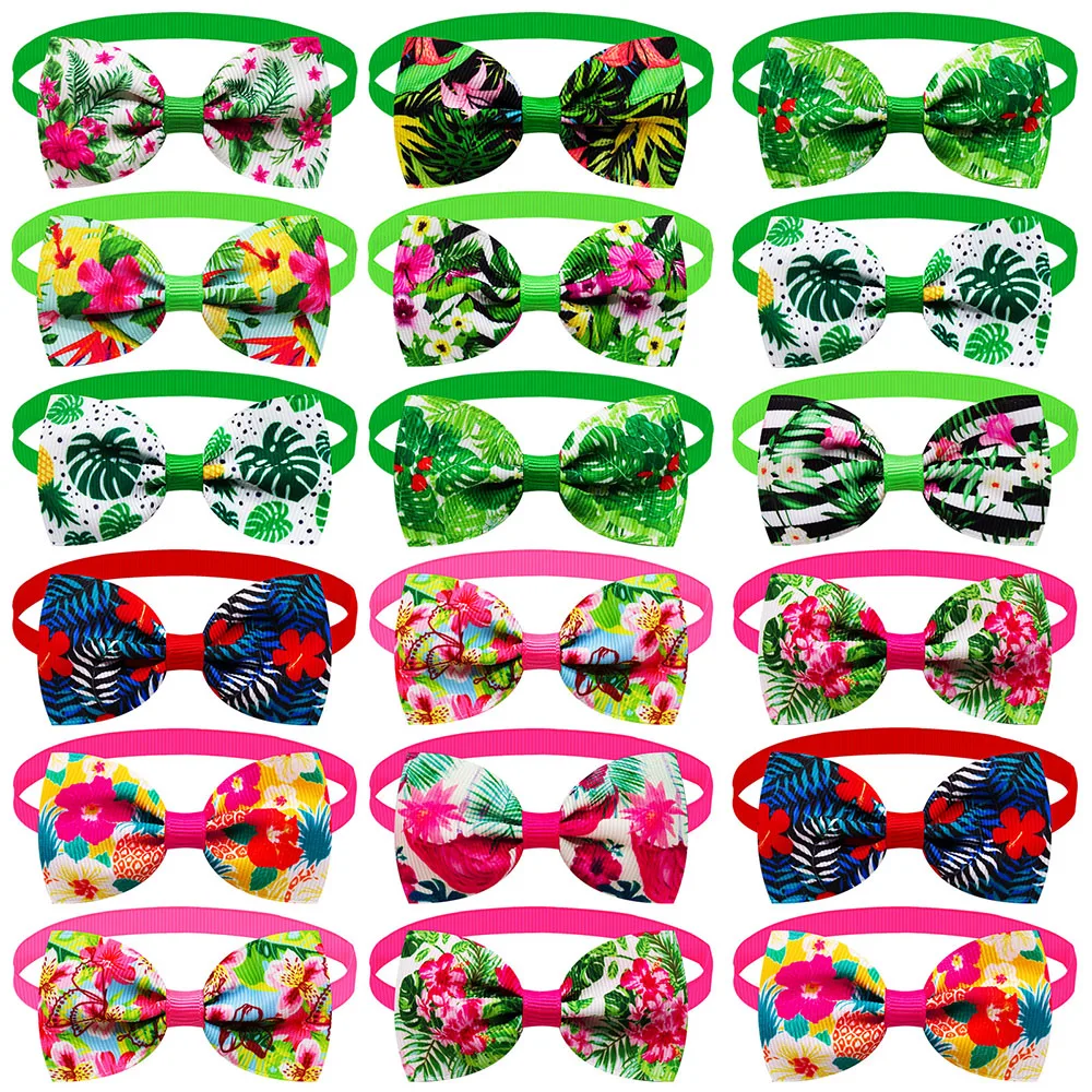 

New 50PCS Summer Dog Bow Tie Bulk Small Dog Cat Bowties Colalr Fors Dogs Pets Bowtie Pet Grooming Products Dog Accessores