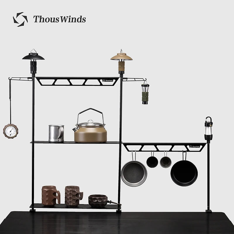 

Настольная полка для хранения Thous Wind, многослойный складной органайзер из алюминиевого сплава для кемпинга, Туристическое оборудование