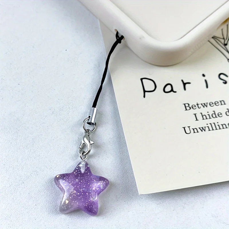 Shiny Star-Shaped Anti-Lost Lanyard with Pendant – Versatile Accessory for Phones, Bags, and Keys