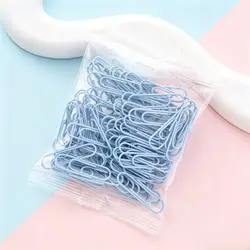 Vibrant Assorted Colored Paper Clips, 80 Pack - Reusable & Durable for Office and School Use (SKY BLUE)
