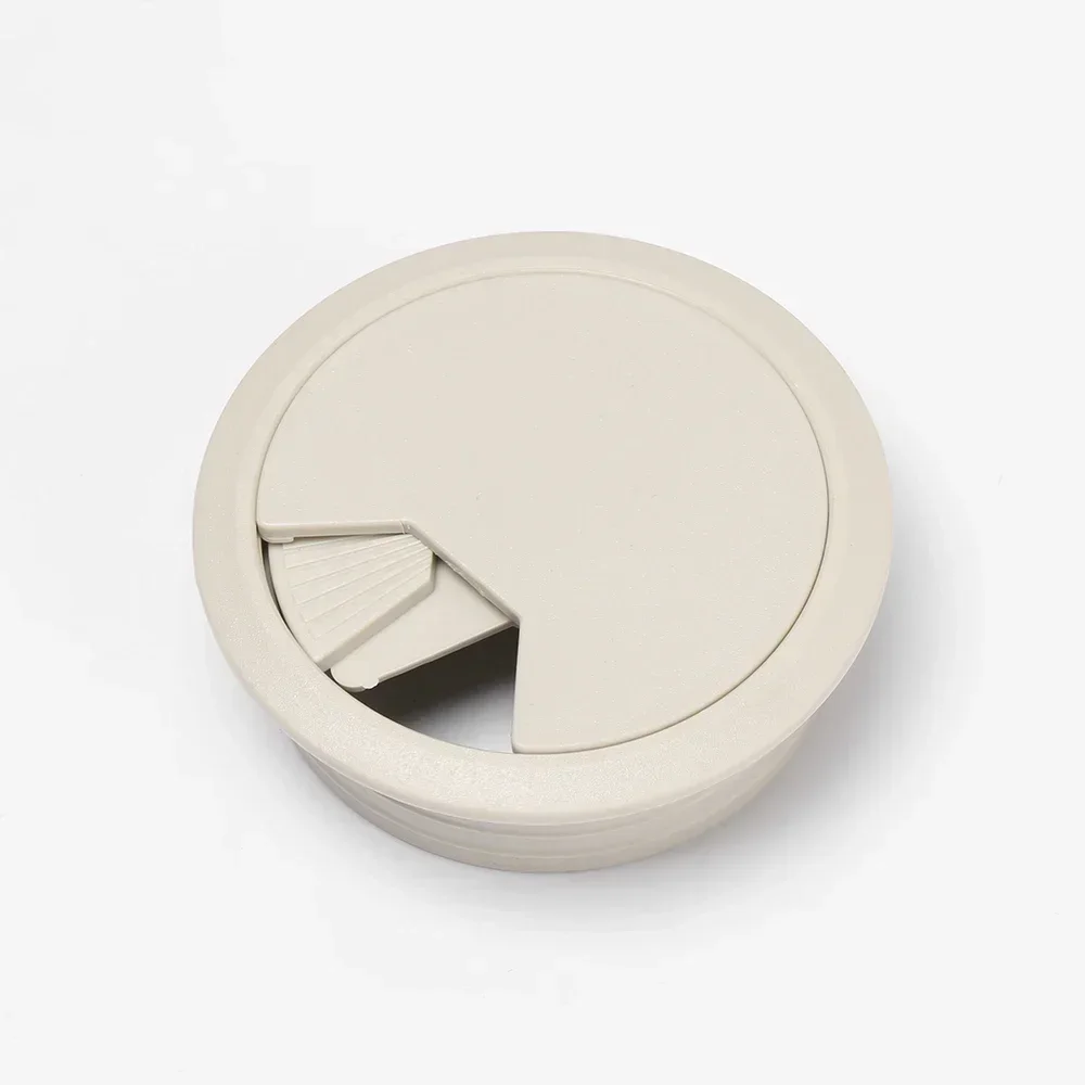 60/80mm Computer Grommet Desk Table Plastic Cable Hole Cover PC Computer Desk Classic Round Wire Tidy Grommet