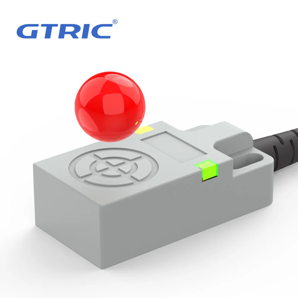 GTRIC квадратный индуктивный датчик приближения NPN PNP 12-24 В постоянного тока 3-проводной IP67 верхний датчик расстояния 5 мм умный переключатель обнаружения металла