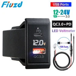 Dual USB - C Ports Waterproof Car Charger with LED, 54W Fast Charging Capability (APC)