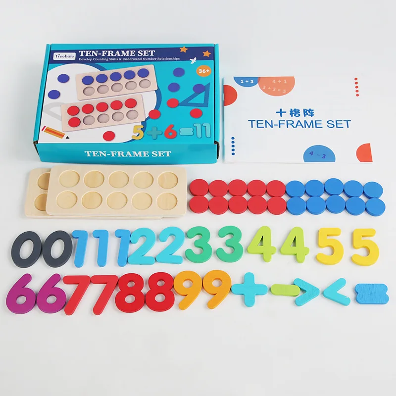 어린이 수학, 산수, 나무 숫자 분해, 산수, 몬테소리 게임,  교육 장난감