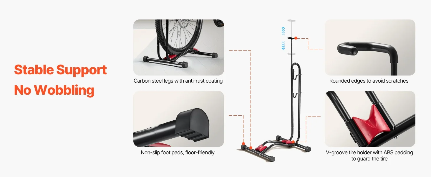 Stabiler Fahrradständer mit fester Basis