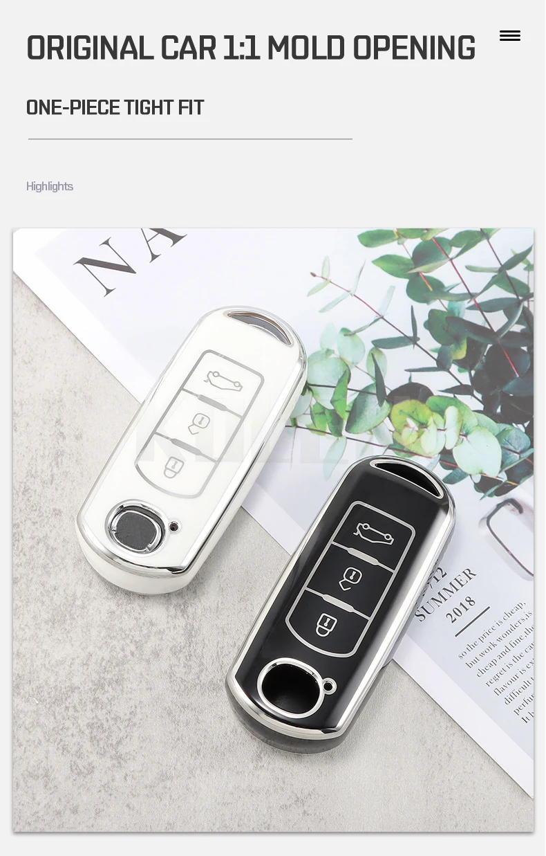 TPU Car Remote Key Case Cover Holder Shell per Mazda 2 3 5 6 Demio CX-3 CX-4 CX-5 CX-7 CX-9 MX-5 Atenza Axela custodia protettiva - S23d86cd566504ccaa0263fa450d1f29df