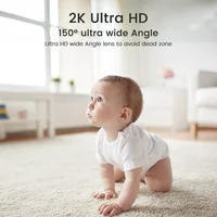 XIAOVV – moniteur vidéo pour bébé, 4MP, détection de pleurs, Vision nocturne polychrome, rotation à 360 degrés, audio bidirectionnel, WiFi, caméra intérieure pour bébé 6