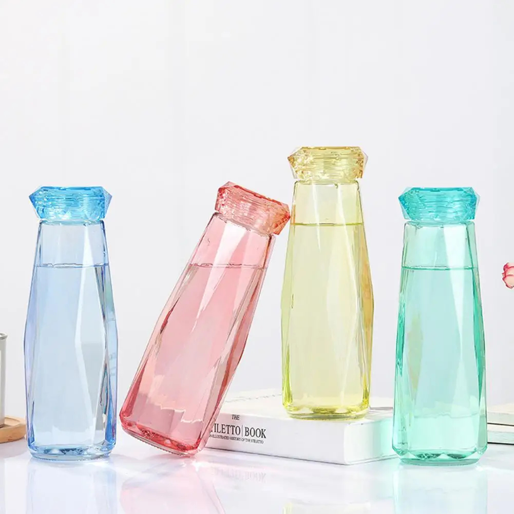 420ml Colorful Bubbly Glass Water Bottle + Soft Silicone Sleeve