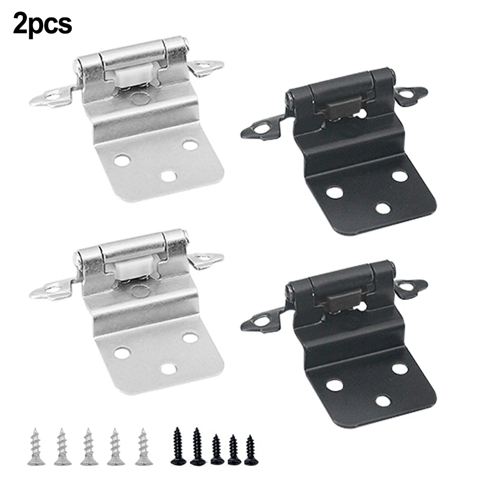 2Pcs Overlay Cabinet Hinges Self Close Cabinet Door Hinge Kitchen Cupboard Flush Hinge Antique Furniture Hardware