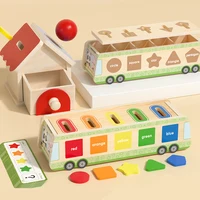 Wooden Sensory Toys Montessori Color Sorting Shape Matching Learning Parish Children Games Fine Motor Training Educational Toys 1