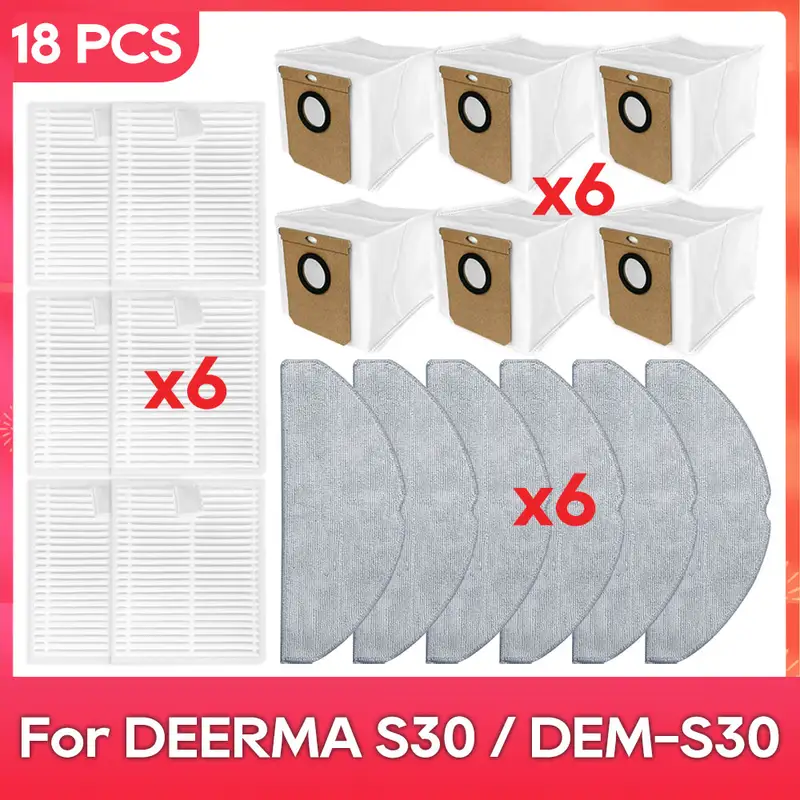 Fit For ( DEERMA S30 / DEM-S30 ) Filter Mop Dust Bag Parts Accessories Robot Vacuum Cleaner Kit - Image 25