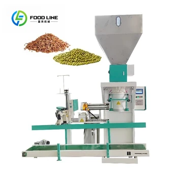 Confezionatrice personalizzata per risparmiare manodopera, per una persona, multifunzionale, 10 50 kg, materiale plastico per granuli di soia di mais