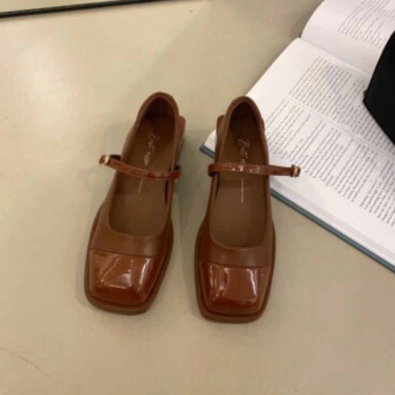 【最終値下げ】MaryJane Polarization Shoes Brown 最終値下げ】MaryJane Polarization Shoes Brown - 靴安く 買う