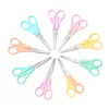 Creative Solid Colors Plastic Handle Stainless Steel Ruler Function Blade Simple Safe Children Students Study Homework Scissors 1