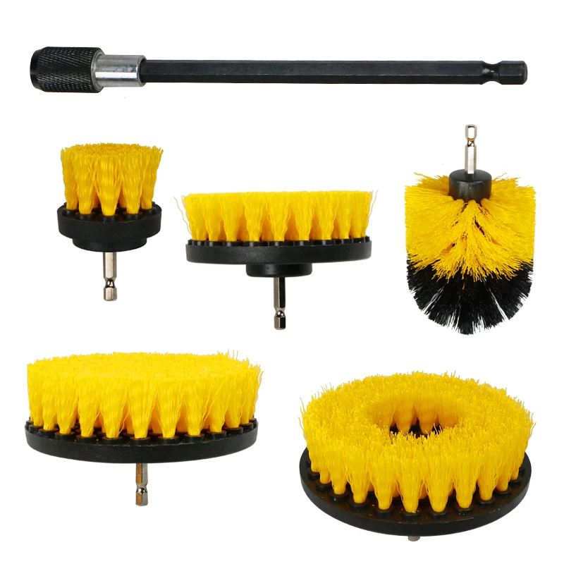 2/3.5/4/5'' Electric Scrubber Brush Drill Brush Kit Plastic Round