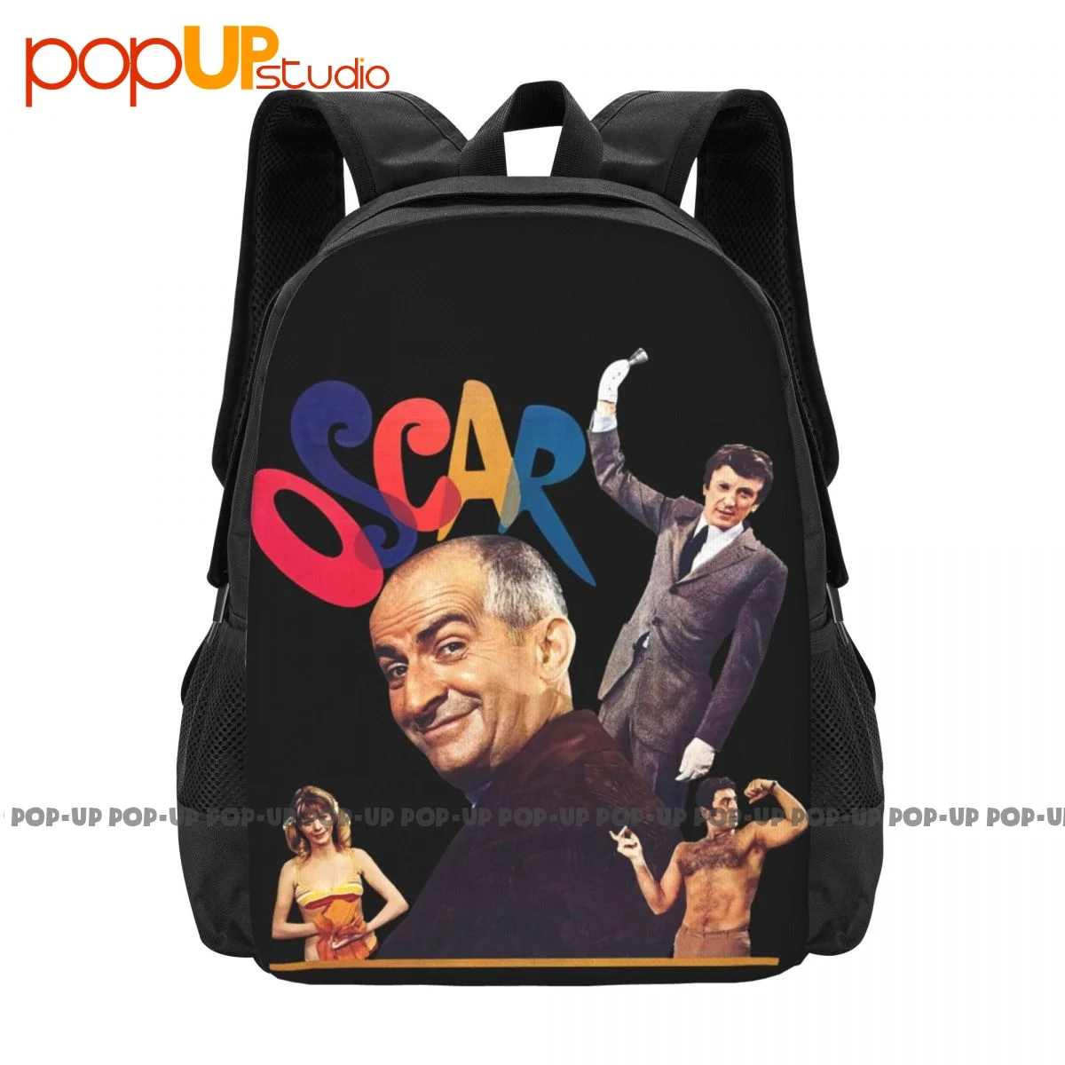 Louis De Funes Oskar V1 Movie Poster Backpack Large Capacity Gym